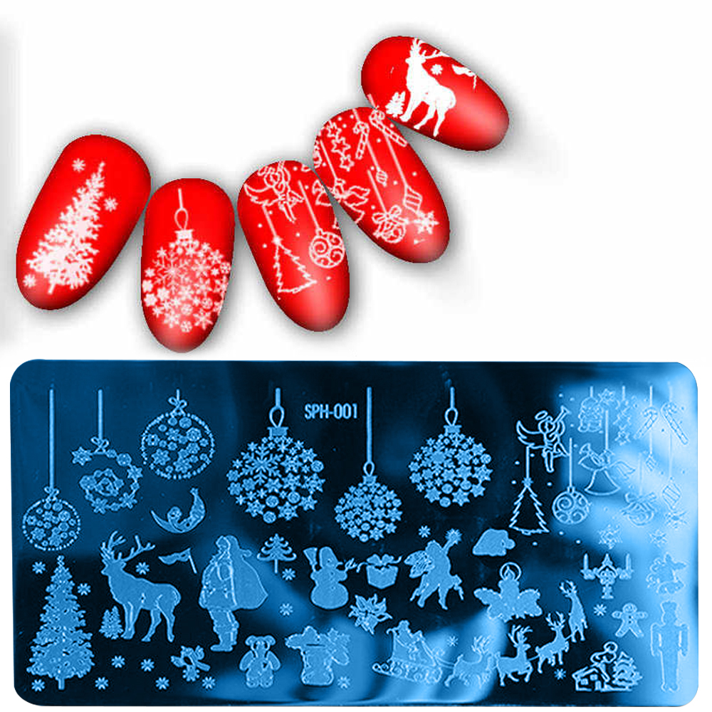 Nail Plates Nail Stamp Templates Metal Manicure Stencils Nail Art Stamping Image Plates for Nail Salon DIY Decoration MEDIUM NSP