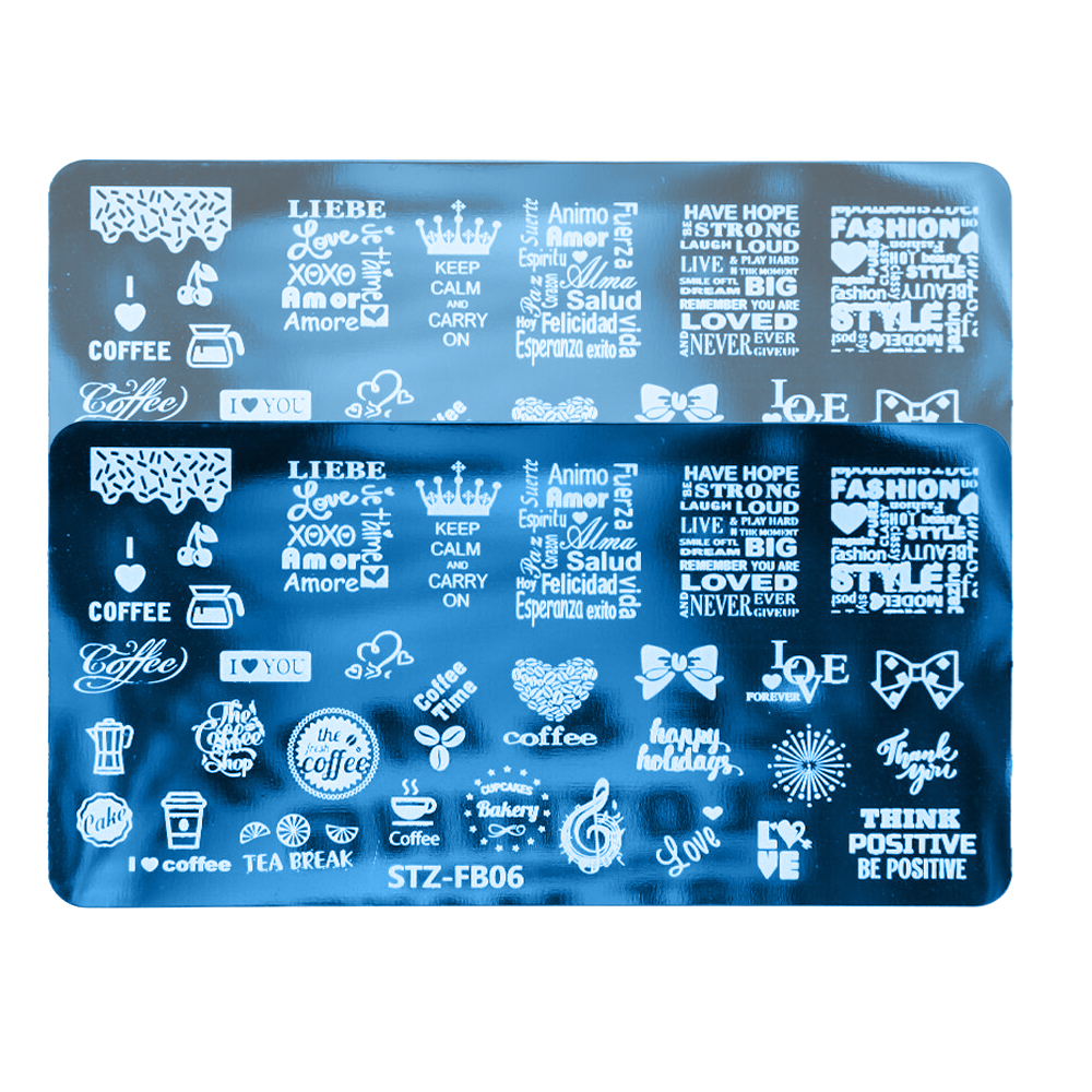 Nail Plates Nail Stamp Templates Metal Manicure Stencils Nail Art Stamping Image Plates for Nail Salon DIY Decoration MEDIUM NSP