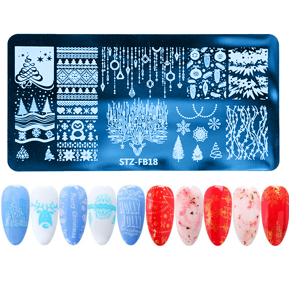 Nail Plates Nail Stamp Templates Metal Manicure Stencils Nail Art Stamping Image Plates for Nail Salon DIY Decoration MEDIUM NSP