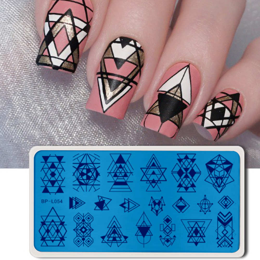 Nail Plates Nail Stamp Templates Metal Manicure Stencils Nail Art Stamping Image Plates for Nail Salon DIY Decoration MEDIUM NSP