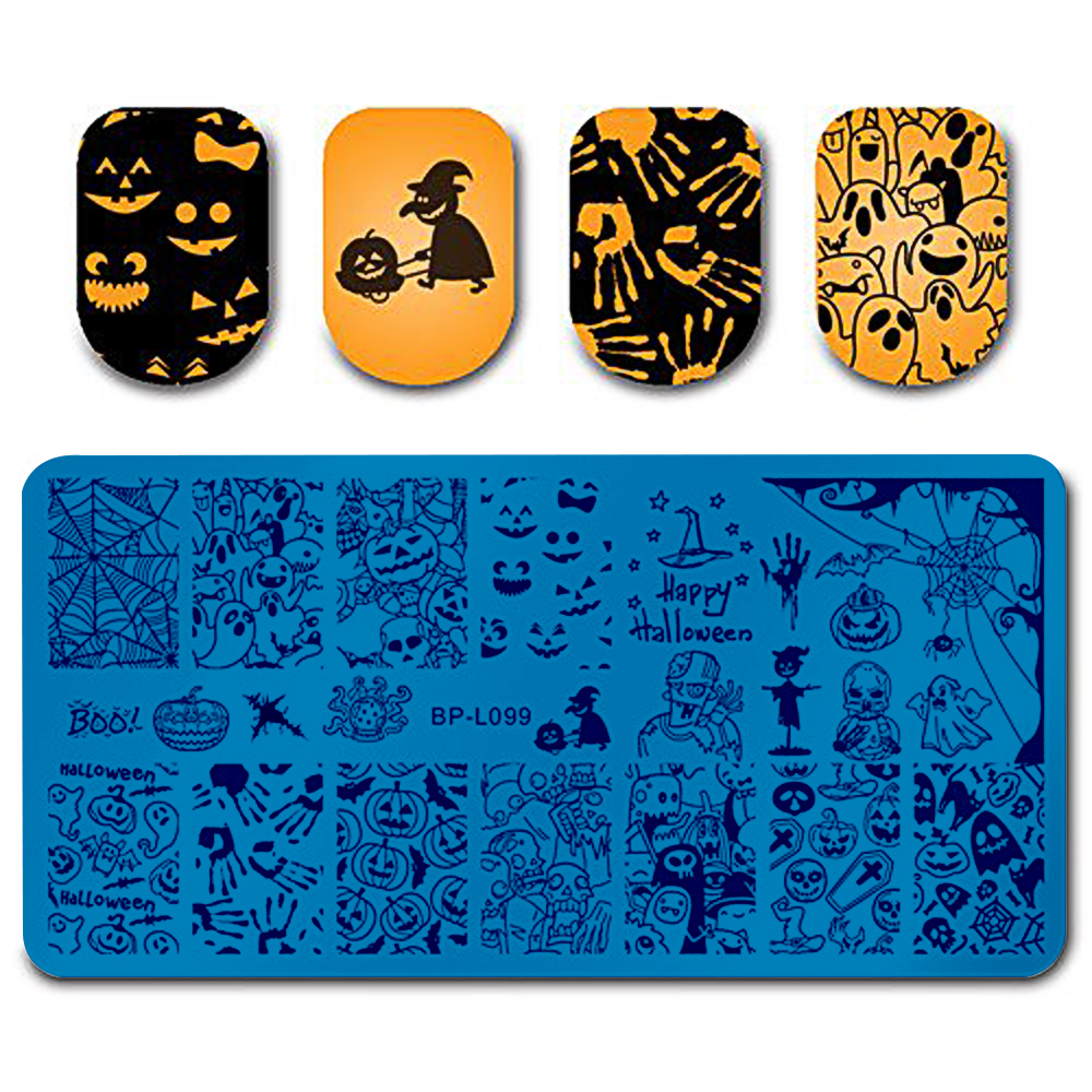 Nail Plates Nail Stamp Templates Metal Manicure Stencils Nail Art Stamping Image Plates for Nail Salon DIY Decoration MEDIUM NSP