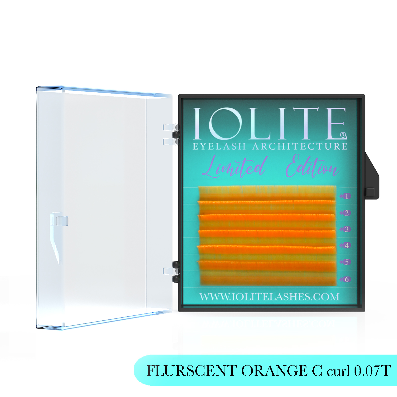 FLURSCENT ORANGE C Curl .07T Mix3 Color Eyelash Extension