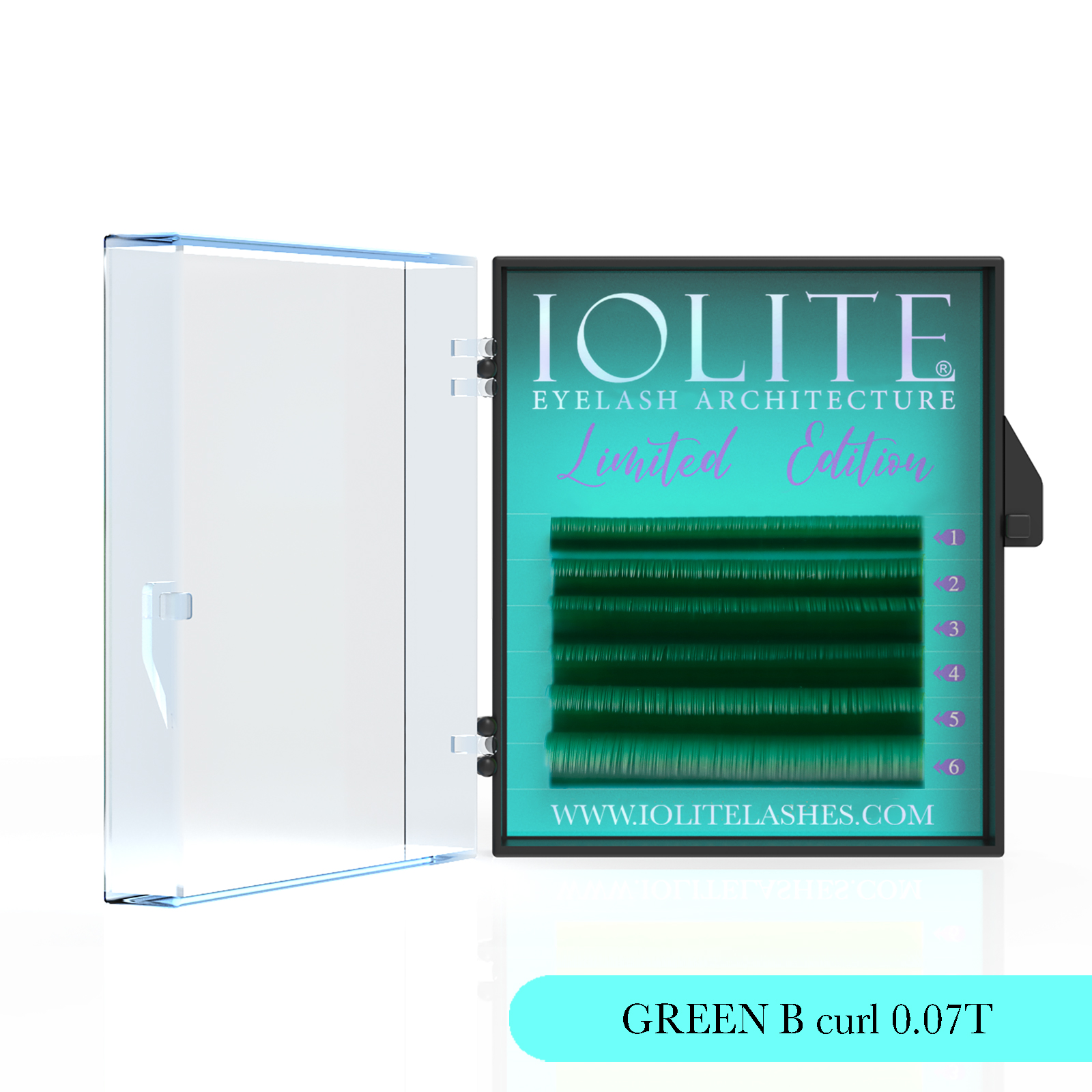 GREEN B Curl .07T Mix3 Color Eyelash Extension