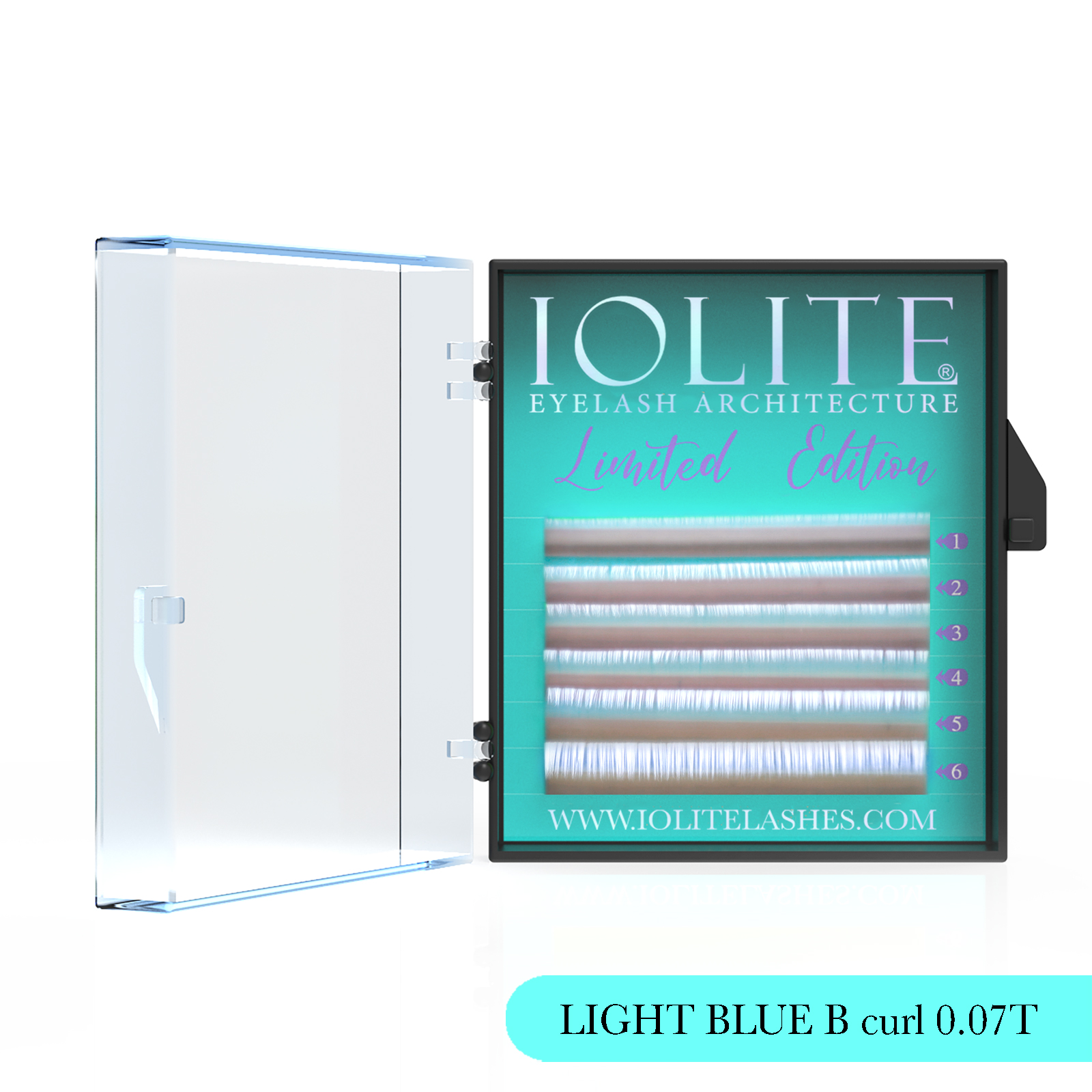 LIGHT BLUE B Curl .07T Mix2 Color Eyelash Extension