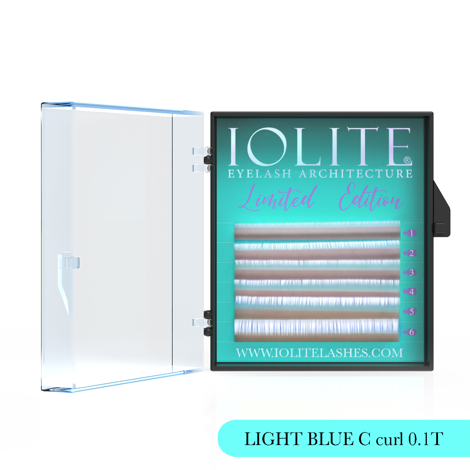 LIGHT BLUE C Curl .07T Mix2 Color Eyelash Extension