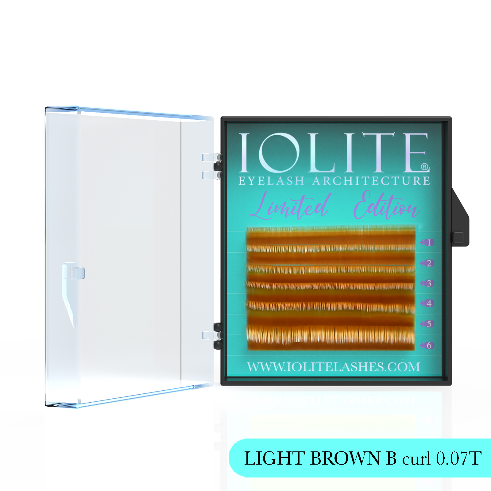 LIGHT BROWN B Curl 7T Mix2 Color Eyelash Extension