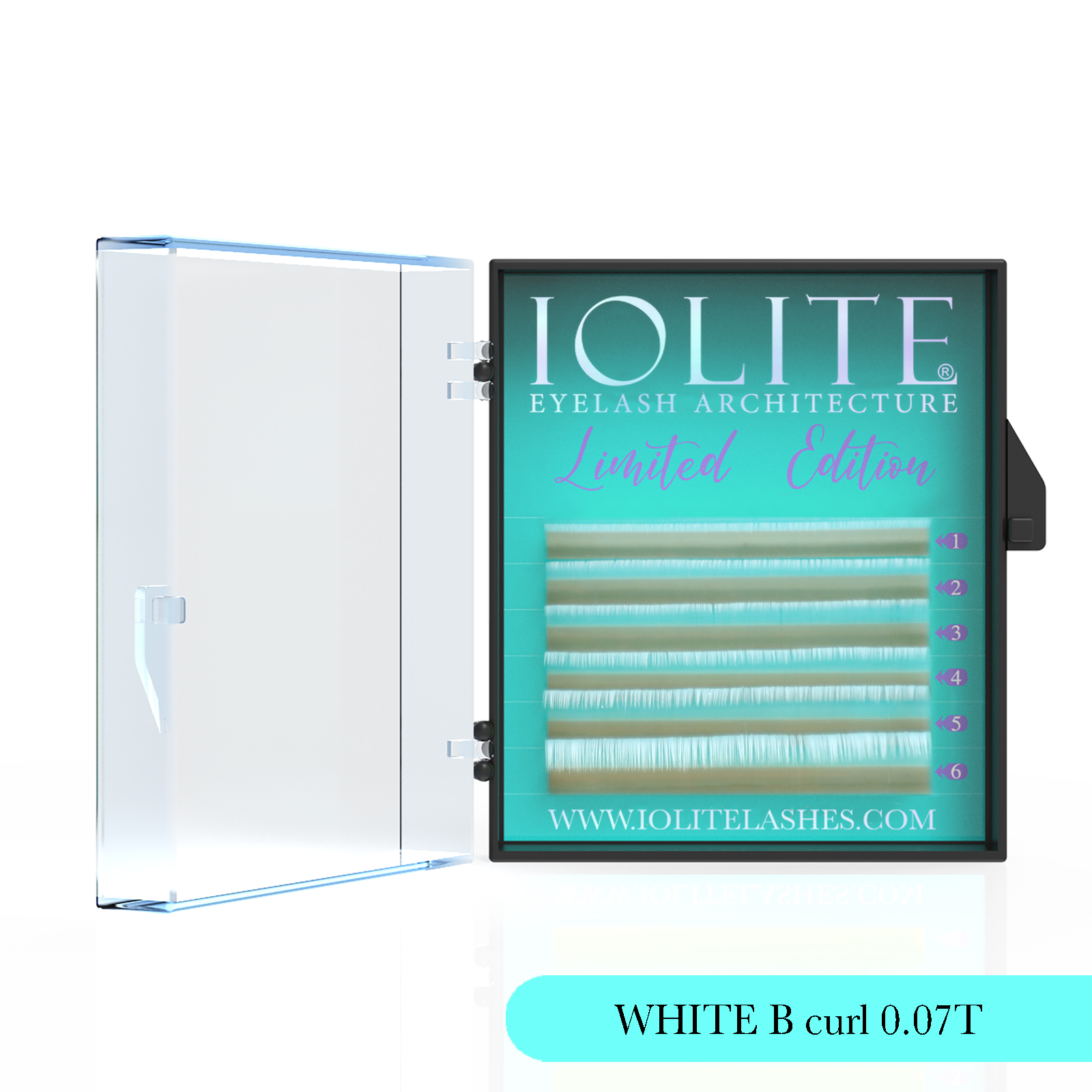 WHITE B Curl 7T Mix2 Color Eyelash Extension IWBC7T