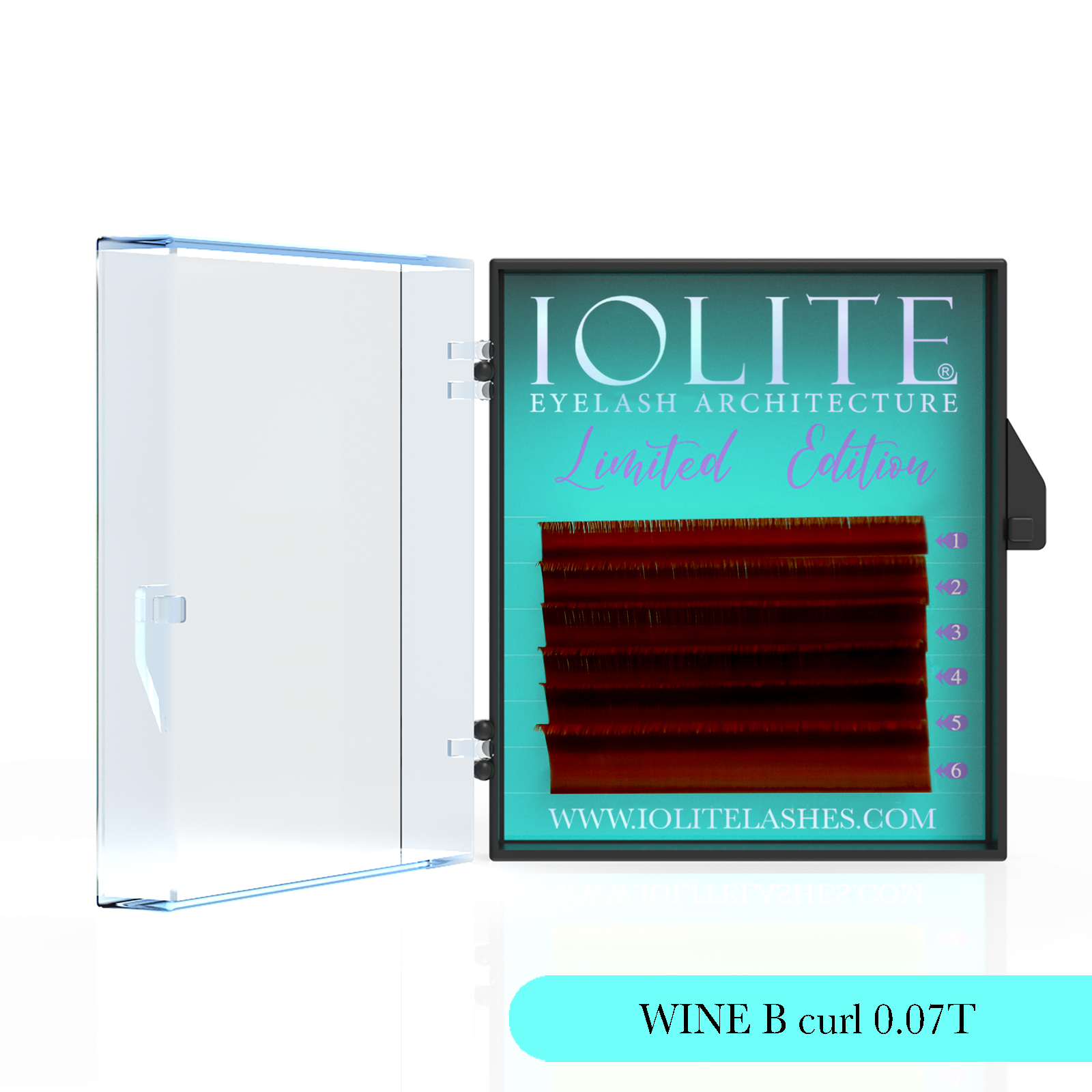 WINE B Curl 7T Mix2 Color Eyelash Extension