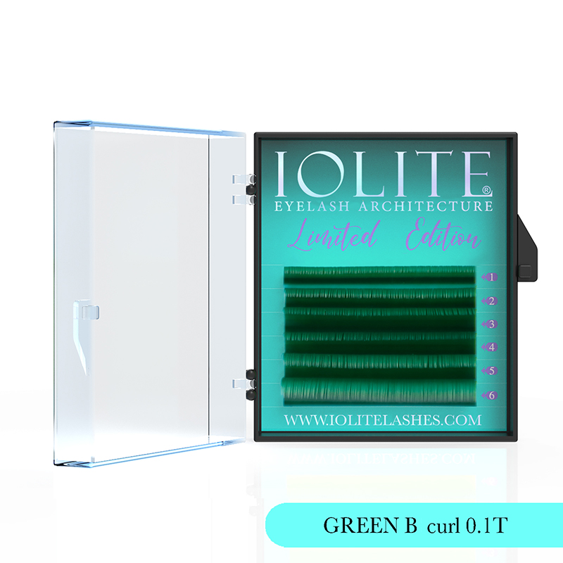 GREEN B Curl .01T Mix2 Color Eyelash Extension