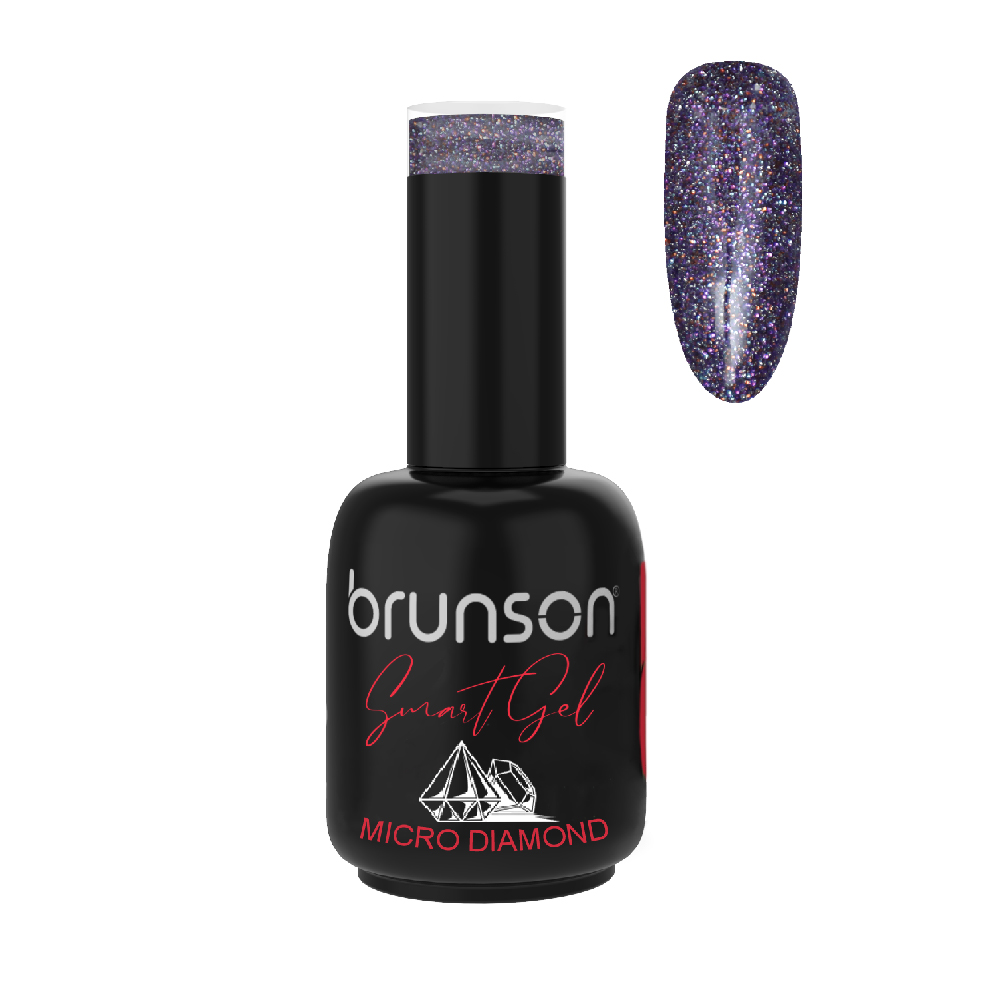 Smart Gel Nail Polish UV/LED Soak Off High Shine Manicure Gel Micro Diamond DB7275