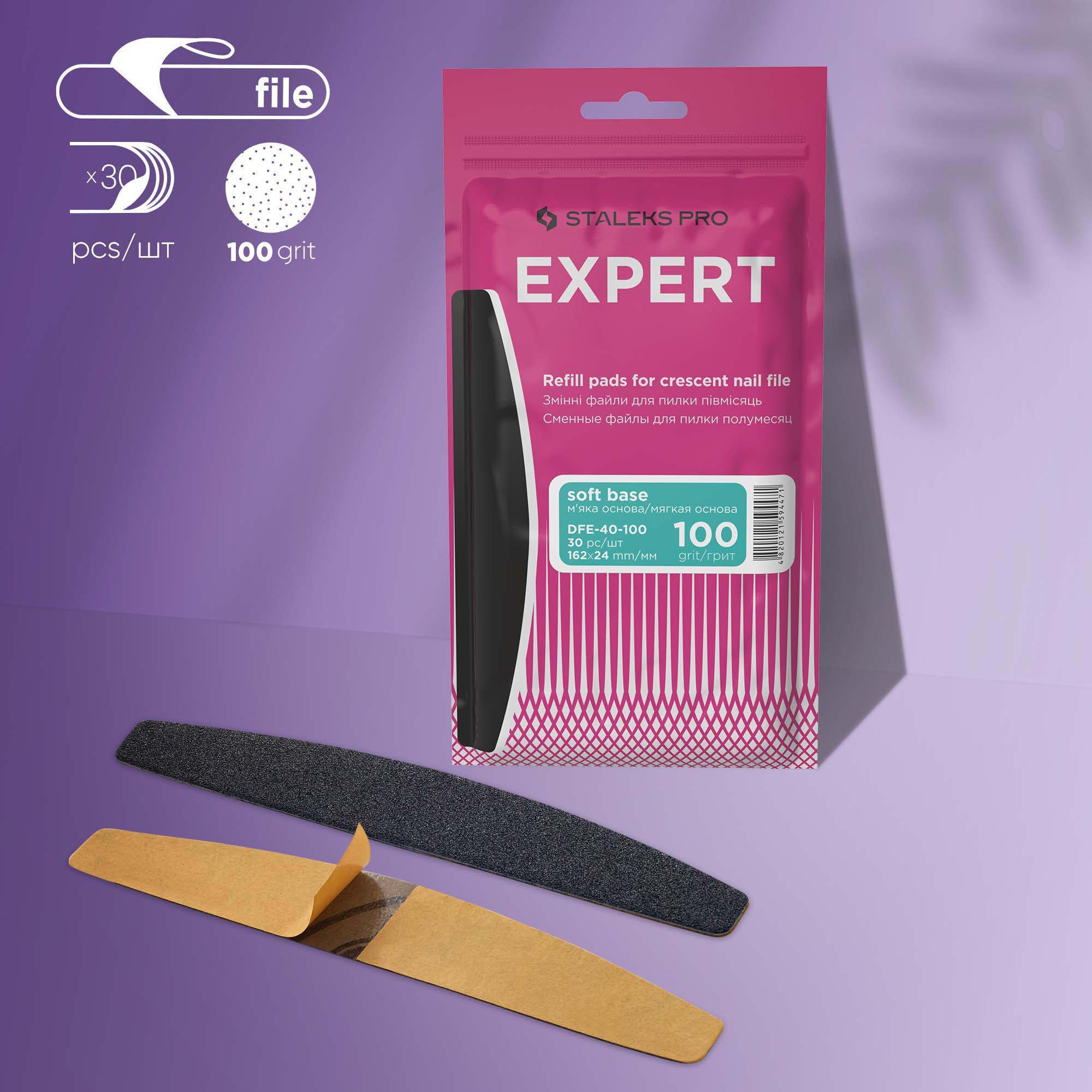 Replaceable abrasive kit for crescent file EXPERT 40 100 grit DFE-40-100