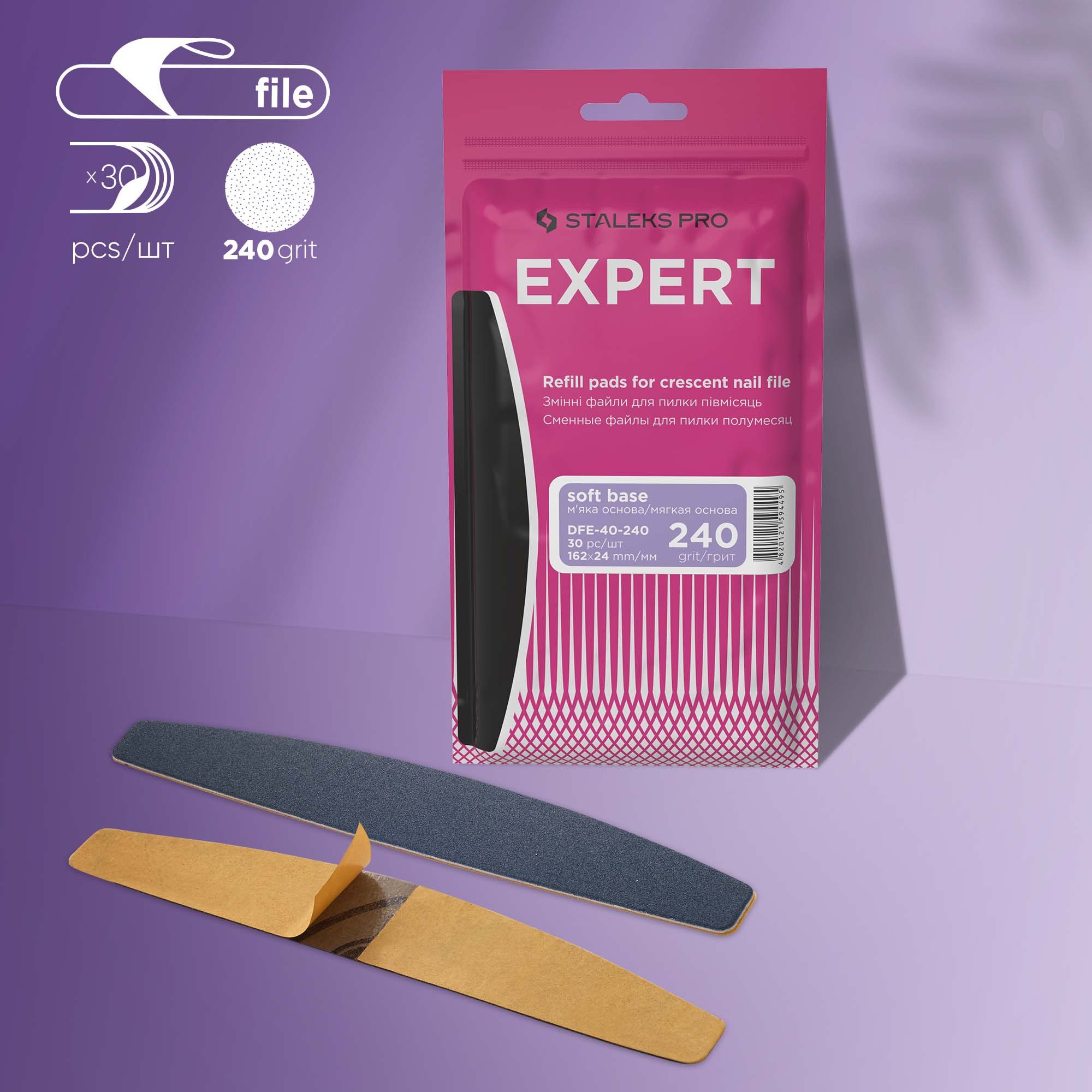 Replaceable abrasive kit for crescent file EXPERT 40 240 grit DFE-40-240