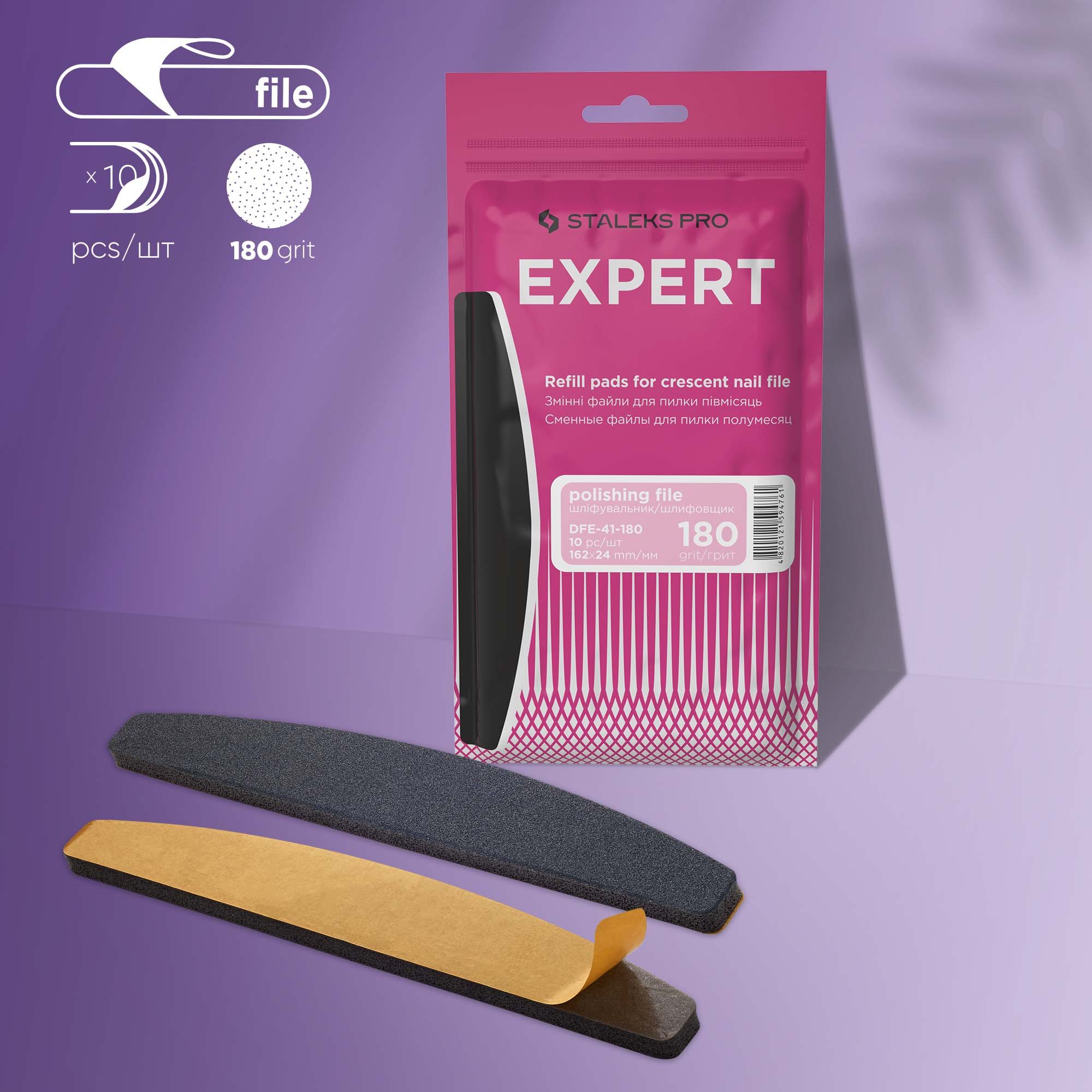 Replaceable abrasive kit (polishing file) for crescent file EXPERT 41 180 grit DFE-41-180