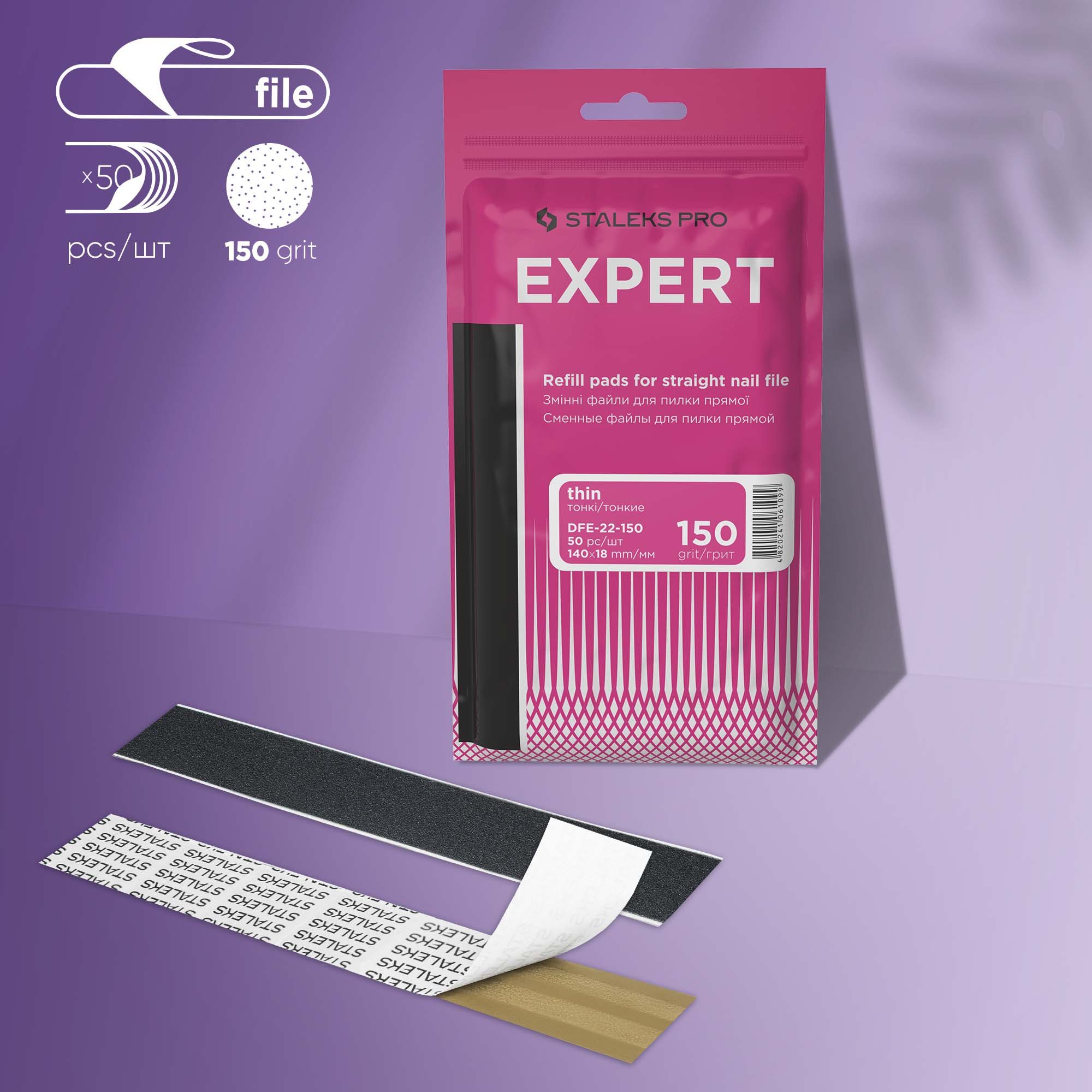 Replaceable abrasive kit for straight file EXPERT 22 150 grit DFE-22-150