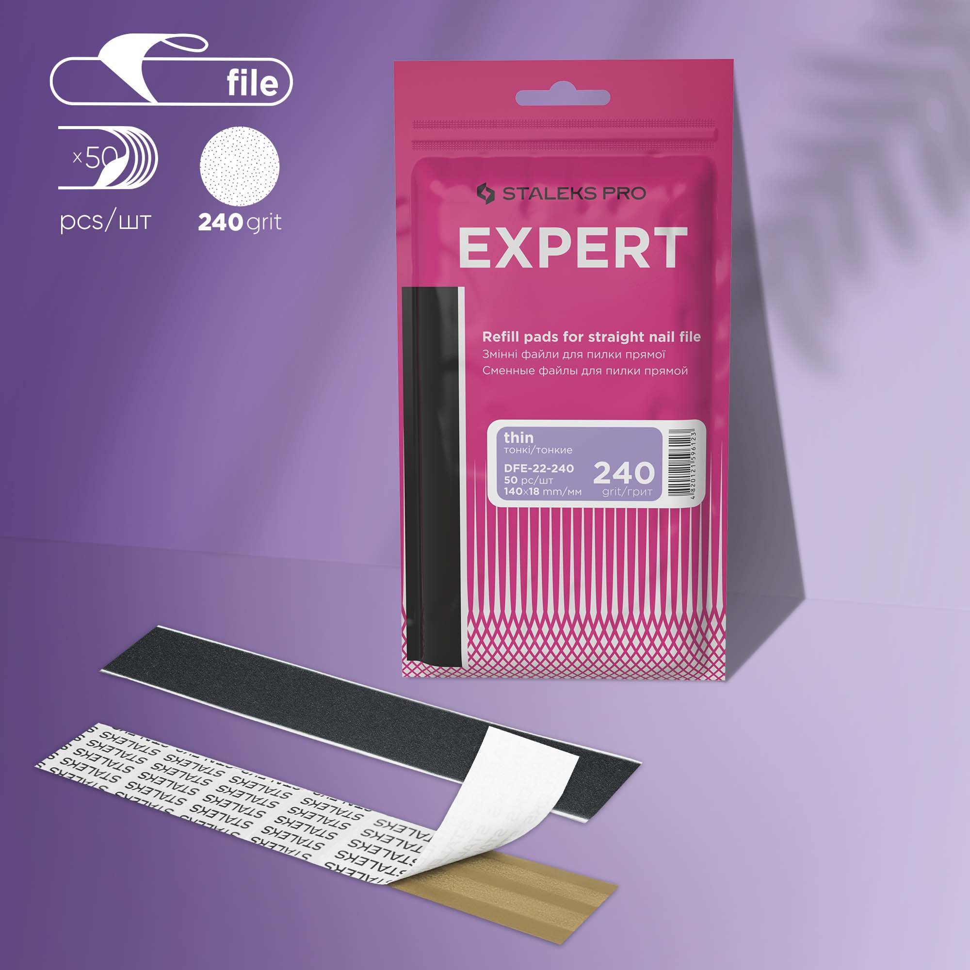 Replaceable abrasive kit for straight file EXPERT 22 240 grit DFE-22-240