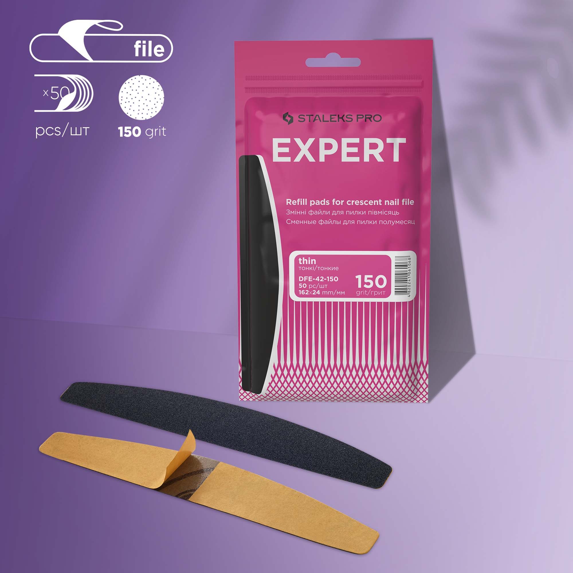 Replaceable abrasive kit for crescent file EXPERT 42 150 grit DFE-42-150