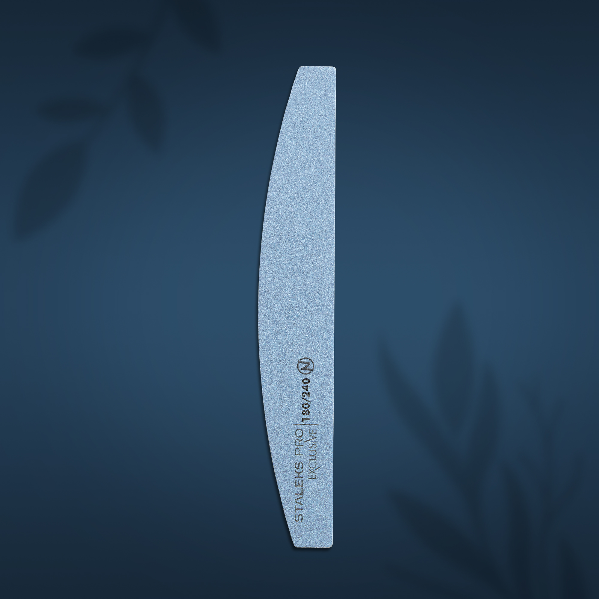 Mineral crescent nail file EXCLUSIVE without foam 180/240 grit NFX-42/2-1