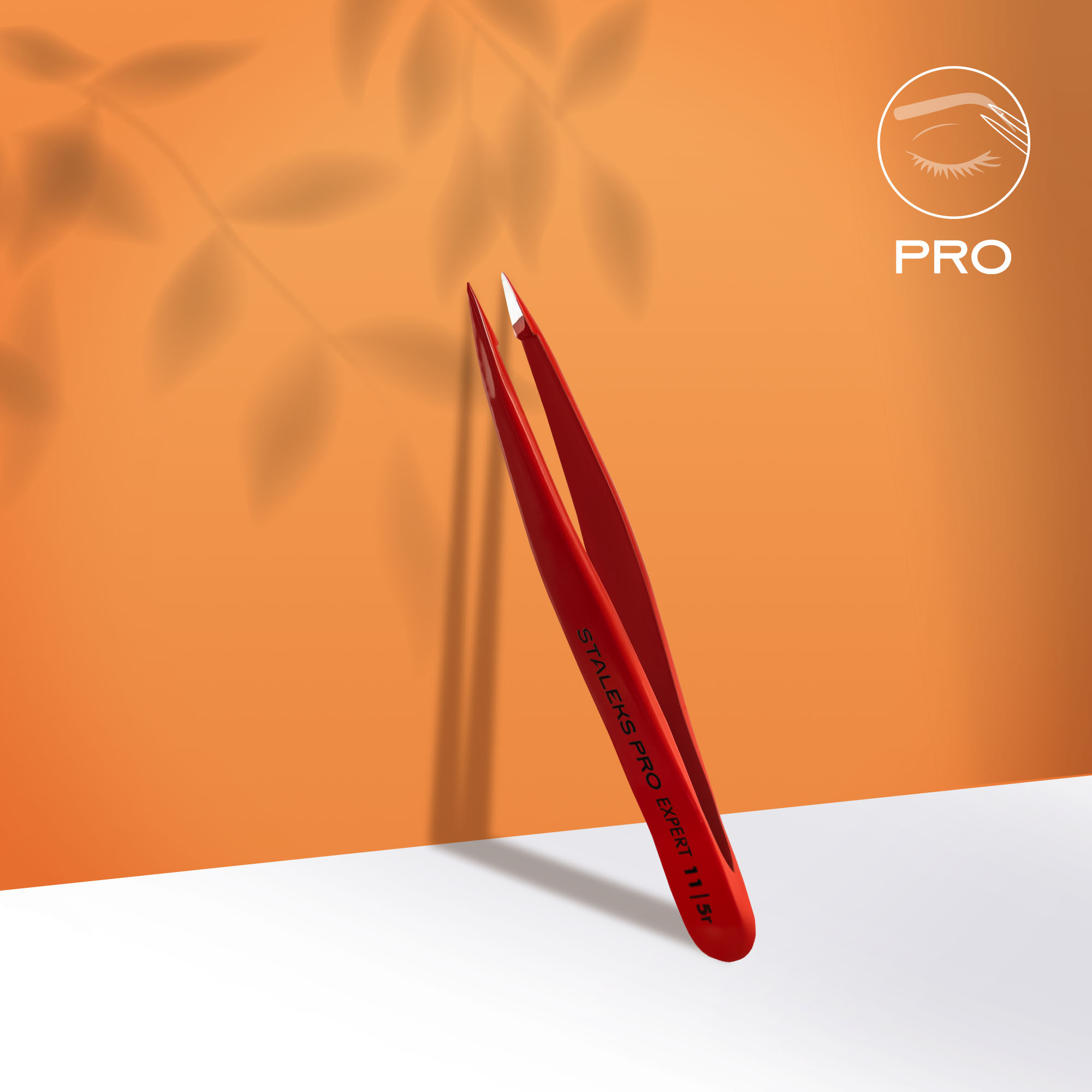 Eyebrow tweezers EXPERT 11 TYPE 5r (point), red TE-11/5r