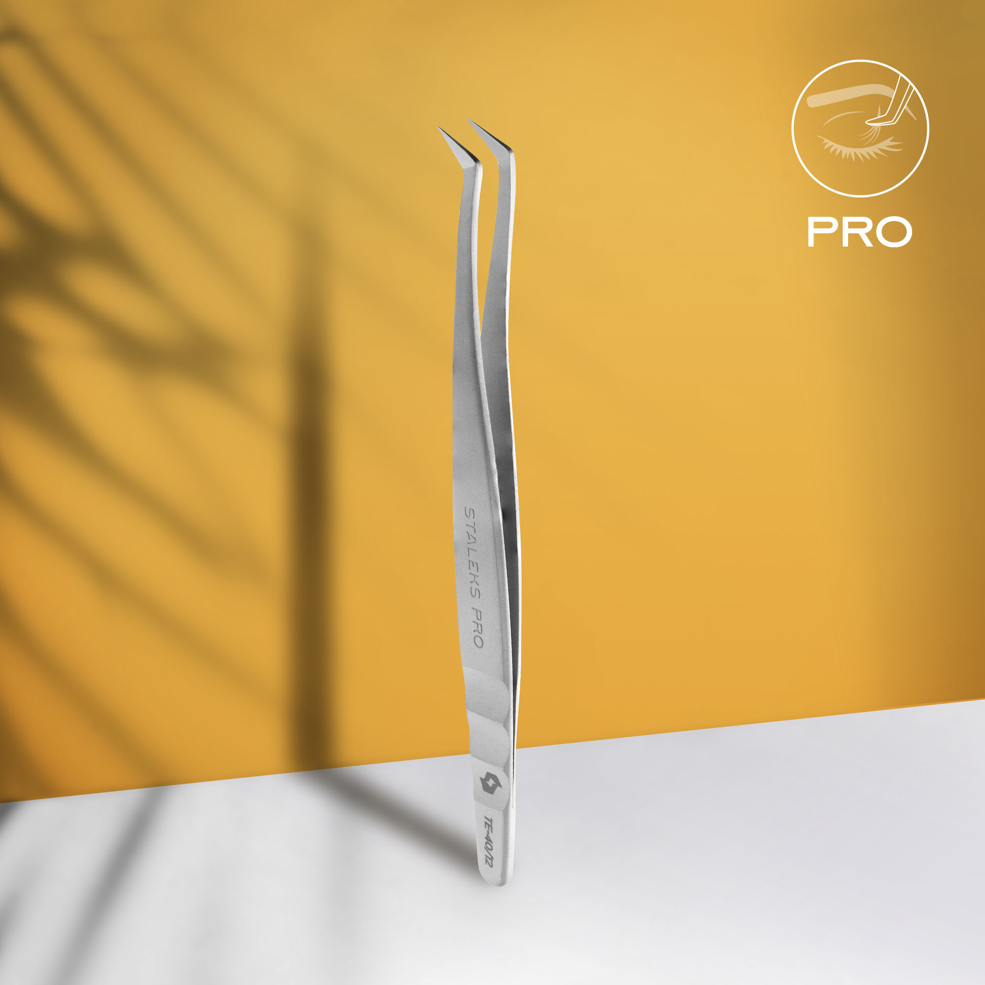 Professional eyelash tweezers EXPERT 40 TYPE 12 TE-40/12