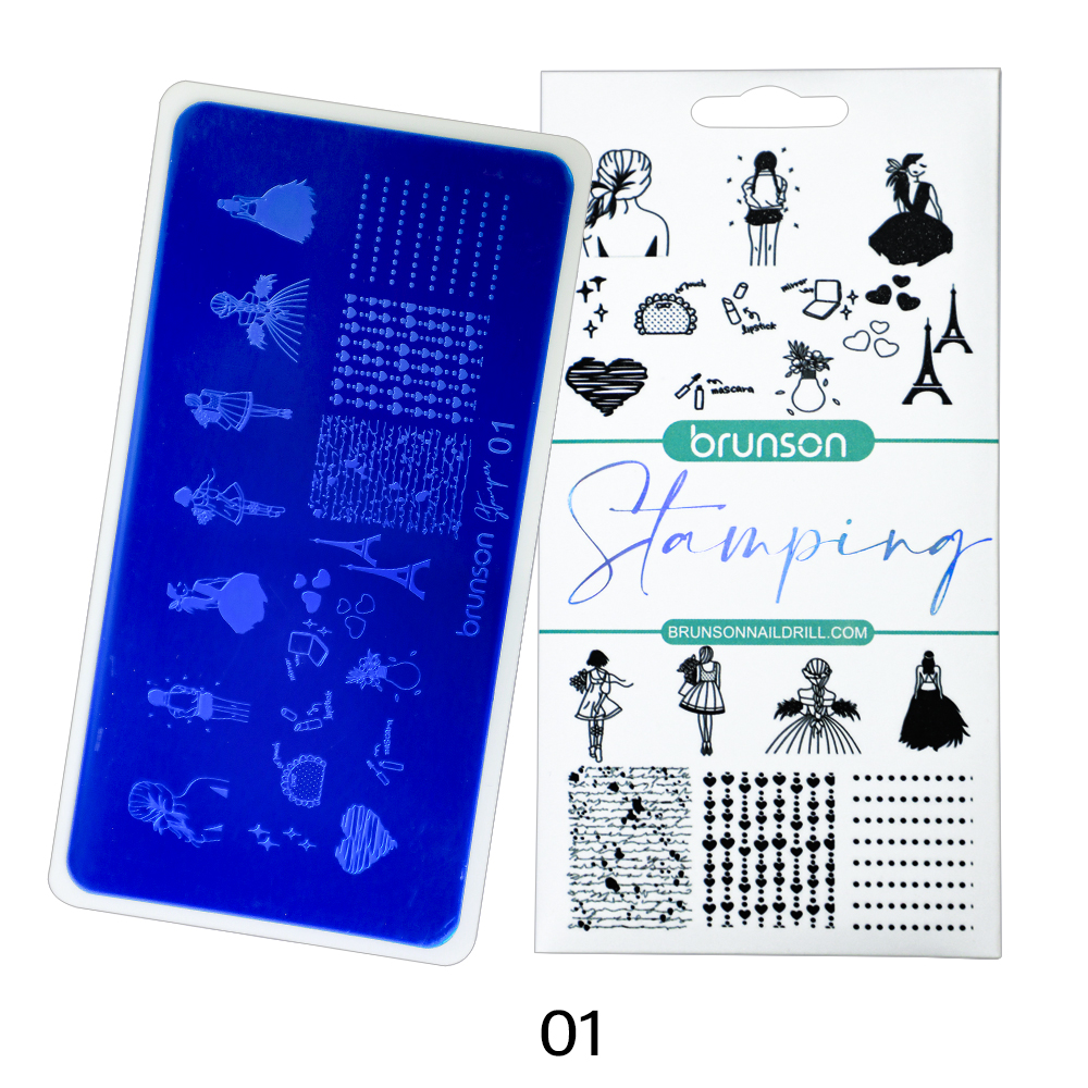 Nail Plates Nail Stamp Templates Metal Manicure Stencils Nail Art Stamping Image Plates for Nail Salon DIY Decoration BSP001
