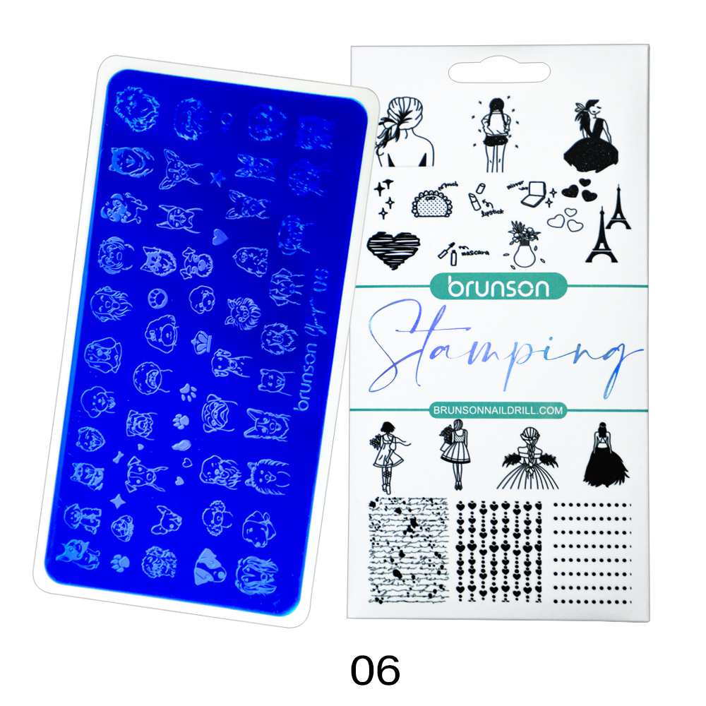 Nail Plates Nail Stamp Templates Metal Manicure Stencils Nail Art Stamping Image Plates for Nail Salon DIY Decoration BSP006