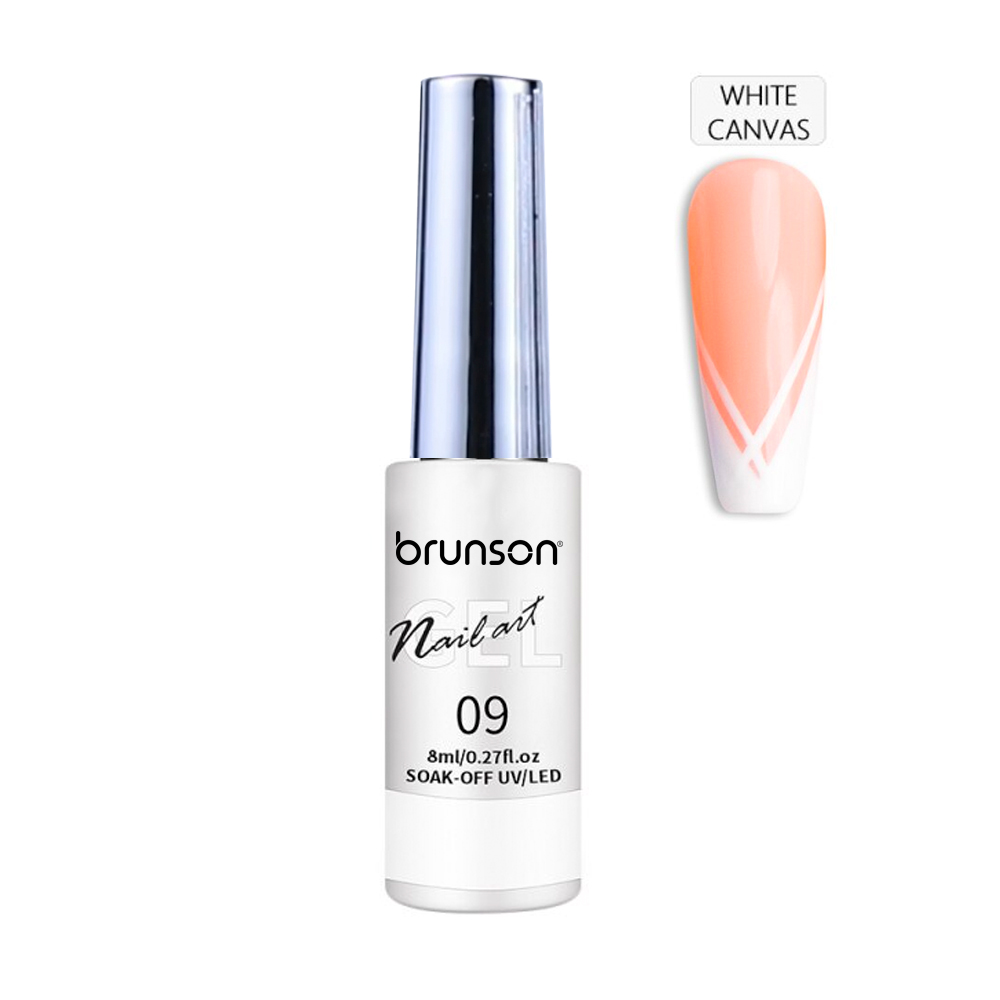 Nail Art Gel Liner Painting Polish Salon DIY Manicure Nail Art Design Line Art Gel WHITE CANVAS BNG09