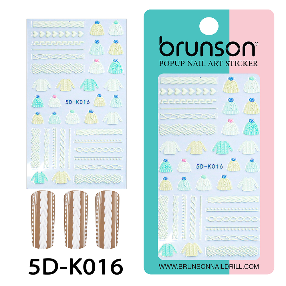 Flower Nail Art Sticker Decals 5d Exquisite Embossed Nail Art Supplies Self-Adhesive Nail Art Decoration - 5D-k016