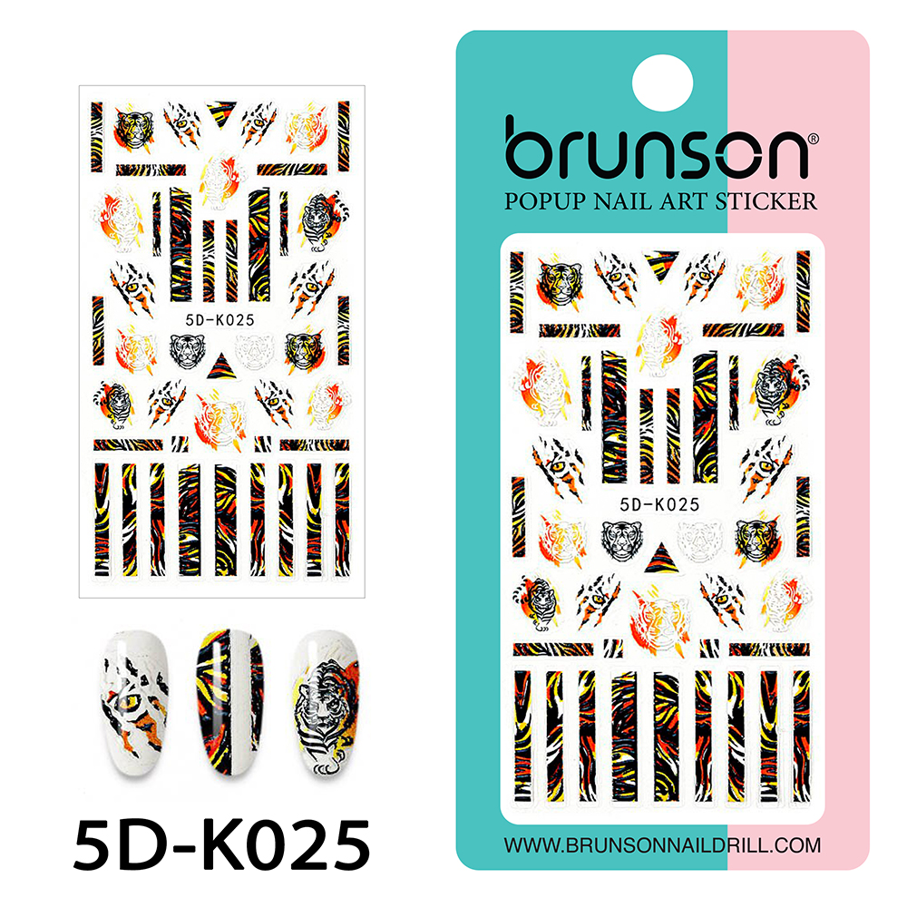 Flower Nail Art Sticker Decals 5d Exquisite Embossed Nail Art Supplies Self-Adhesive Nail Art Decoration - 5D-k025