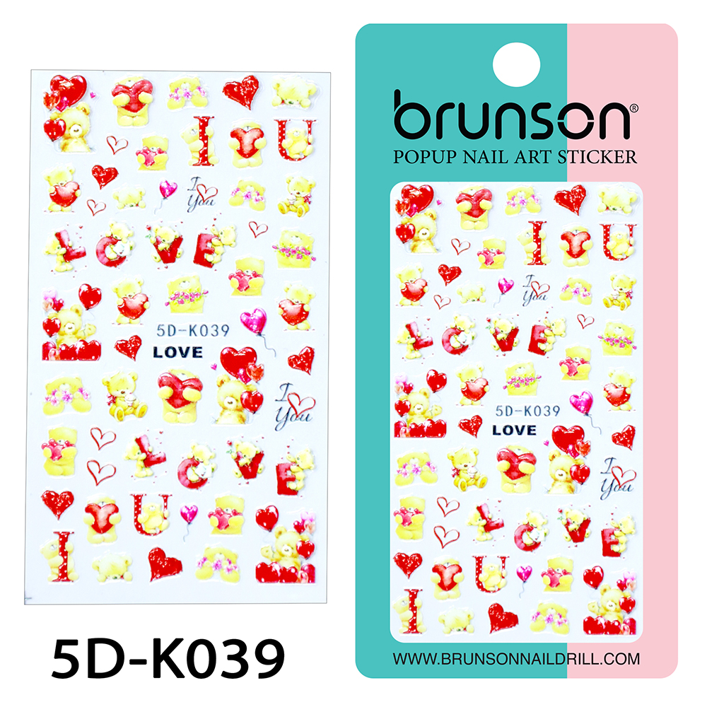 Flower Nail Art Sticker Decals 5d Exquisite Embossed Nail Art Supplies Self-Adhesive Nail Art Decoration - 5D-k039