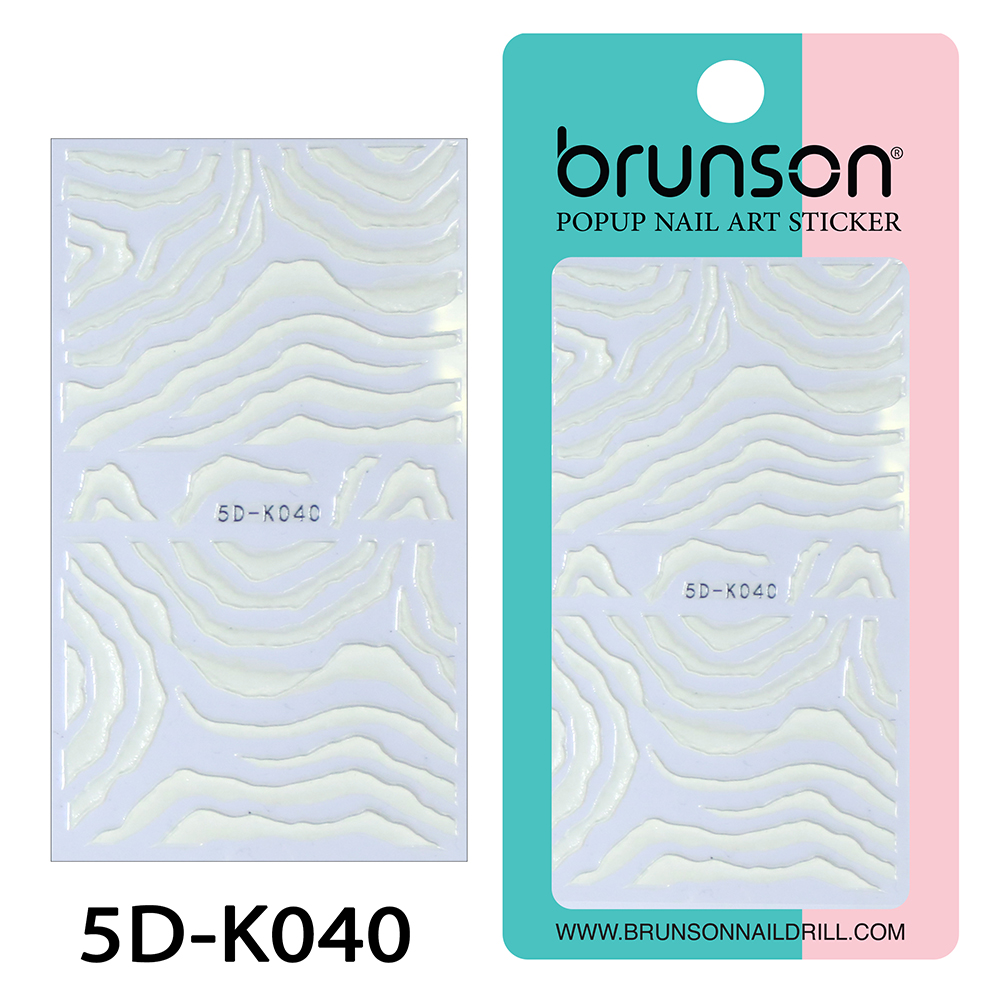 Flower Nail Art Sticker Decals 5d Exquisite Embossed Nail Art Supplies Self-Adhesive Nail Art Decoration - 5D-k040