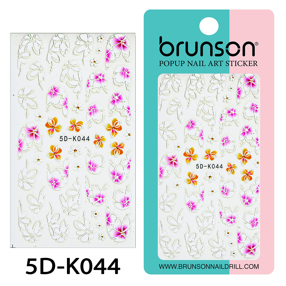 Flower Nail Art Sticker Decals 5d Exquisite Embossed Nail Art Supplies Self-Adhesive Nail Art Decoration - 5D-k044