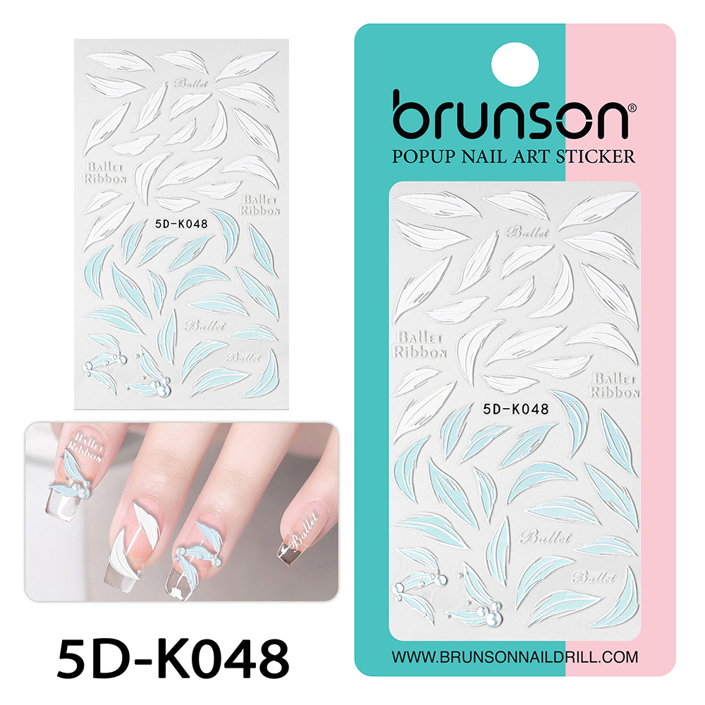 Flower Nail Art Sticker Decals 5d Exquisite Embossed Nail Art Supplies Self-Adhesive Nail Art Decoration - 5D-k048