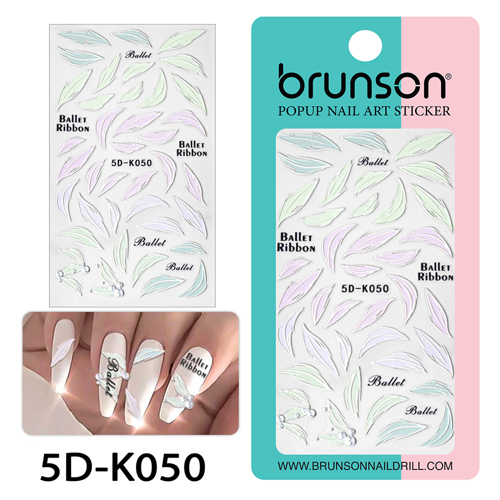 Flower Nail Art Sticker Decals 5d Exquisite Embossed Nail Art Supplies Self-Adhesive Nail Art Decoration - 5D-k050