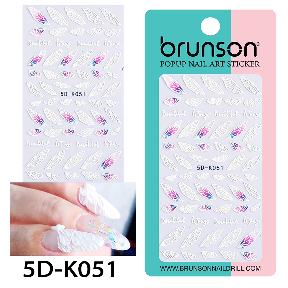 Flower Nail Art Sticker Decals 5d Exquisite Embossed Nail Art Supplies Self-Adhesive Nail Art Decoration - 5D-k051