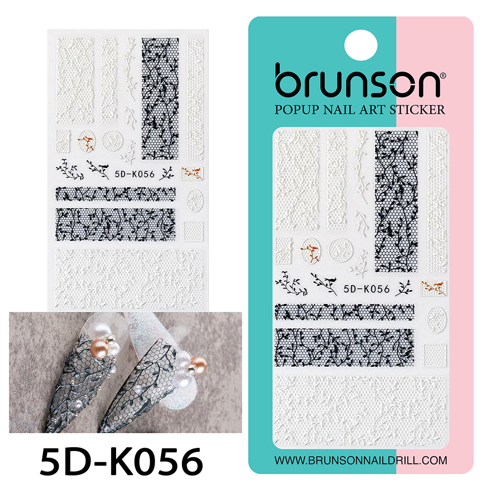 Flower Nail Art Sticker Decals 5d Exquisite Embossed Nail Art Supplies Self-Adhesive Nail Art Decoration - 5D-k056