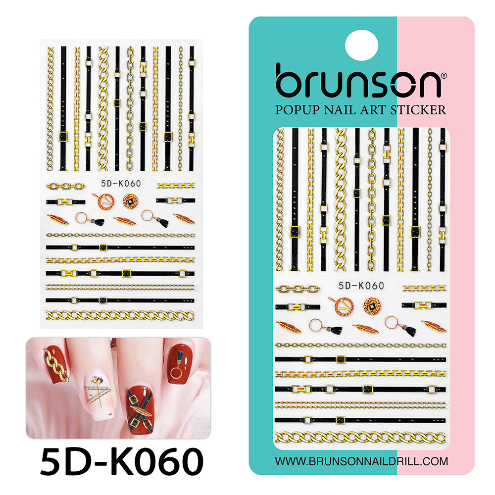 Flower Nail Art Sticker Decals 5d Exquisite Embossed Nail Art Supplies Self-Adhesive Nail Art Decoration - 5D-k060