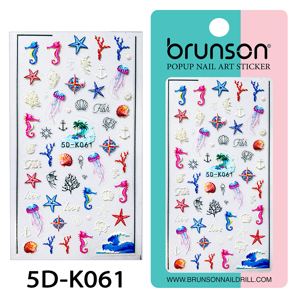 Flower Nail Art Sticker Decals 5d Exquisite Embossed Nail Art Supplies Self-Adhesive Nail Art Decoration - 5D-k061