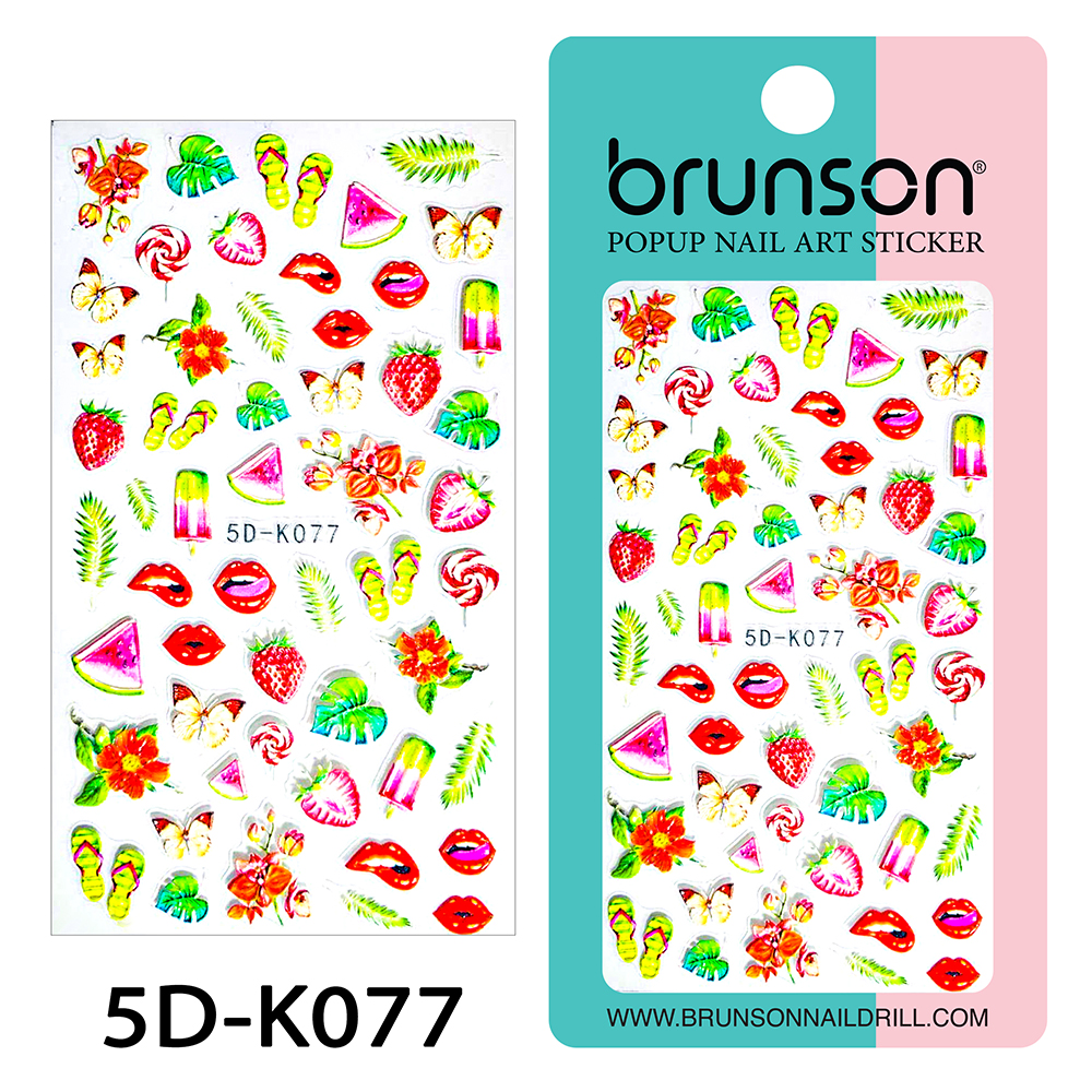 Flower Nail Art Sticker Decals 5d Exquisite Embossed Nail Art Supplies Self-Adhesive Nail Art Decoration - 5D-k077