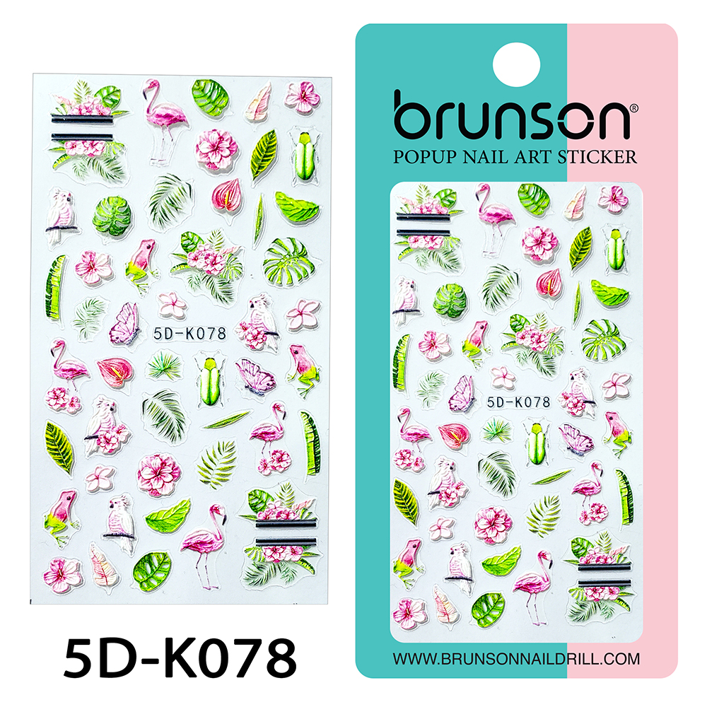 Flower Nail Art Sticker Decals 5d Exquisite Embossed Nail Art Supplies Self-Adhesive Nail Art Decoration - 5D-k078