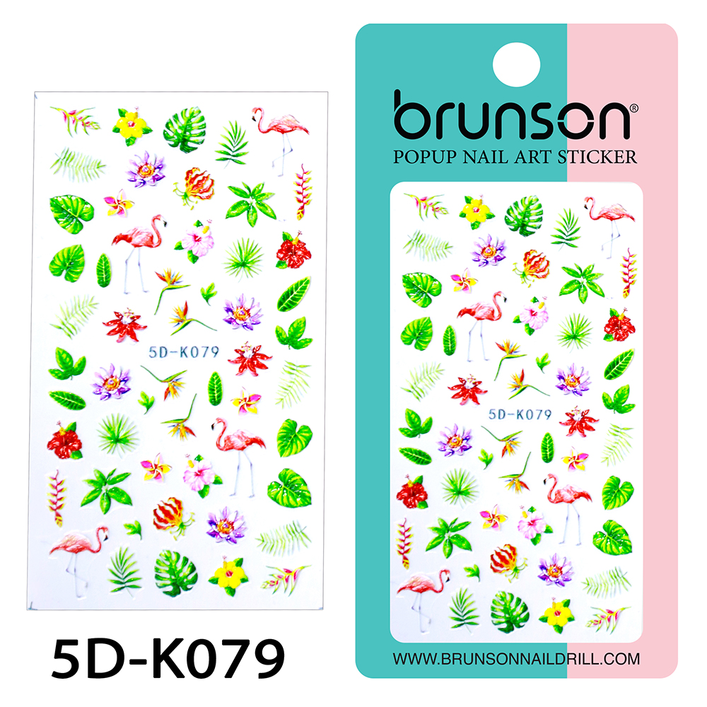 Flower Nail Art Sticker Decals 5d Exquisite Embossed Nail Art Supplies Self-Adhesive Nail Art Decoration - 5D-k079