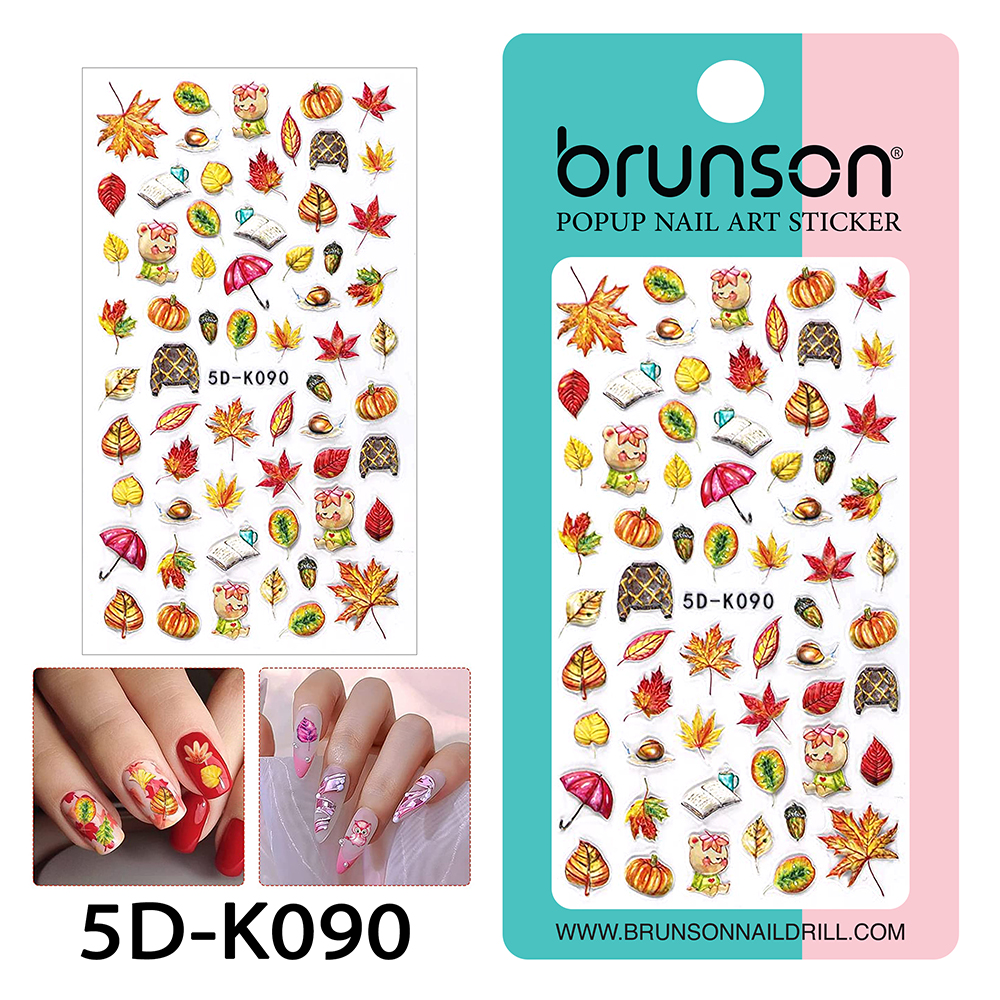 Flower Nail Art Sticker Decals 5d Exquisite Embossed Nail Art Supplies Self-Adhesive Nail Art Decoration - 5D-k090