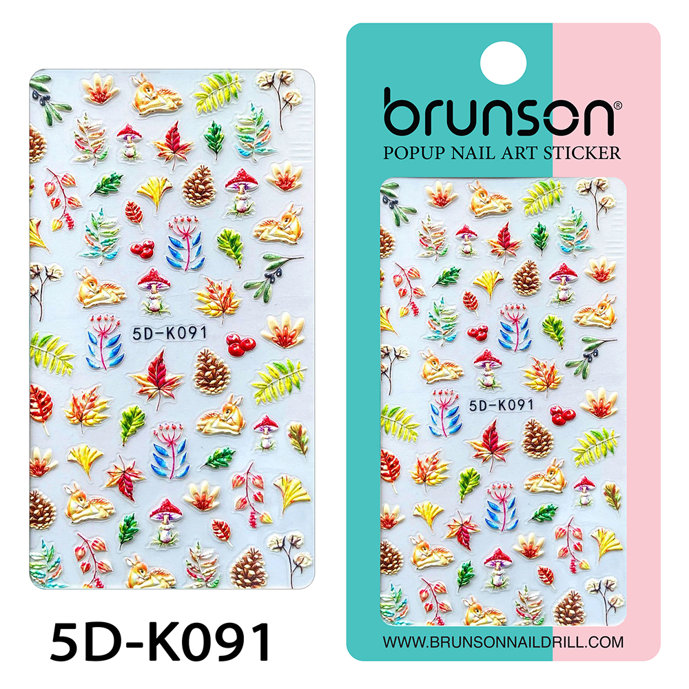 Flower Nail Art Sticker Decals 5d Exquisite Embossed Nail Art Supplies Self-Adhesive Nail Art Decoration - 5D-k091