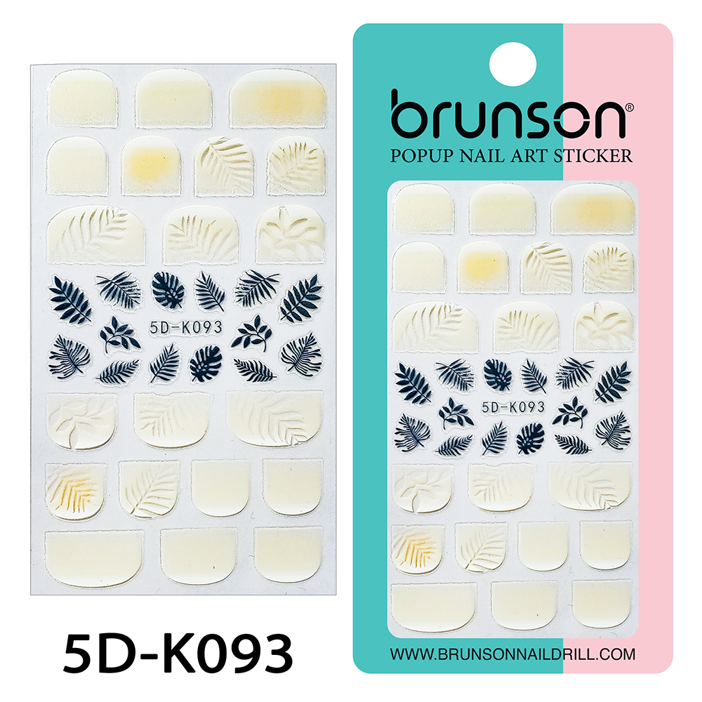 Flower Nail Art Sticker Decals 5d Exquisite Embossed Nail Art Supplies Self-Adhesive Nail Art Decoration - 5D-k093