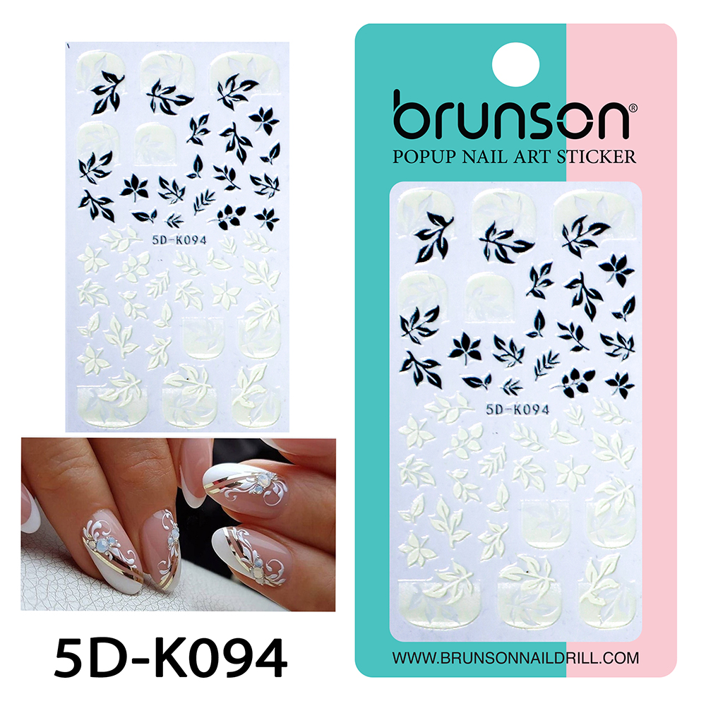 Flower Nail Art Sticker Decals 5d Exquisite Embossed Nail Art Supplies Self-Adhesive Nail Art Decoration - 5D-k094