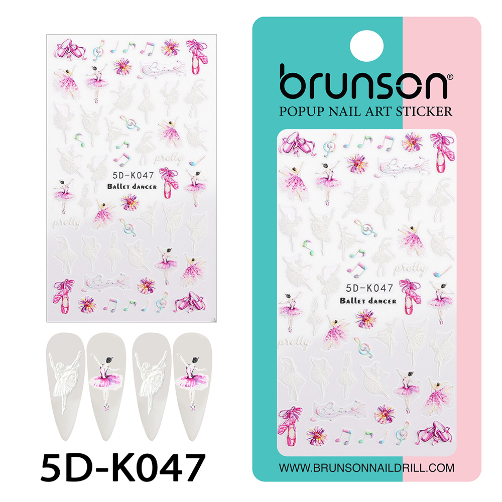 Flower Nail Art Sticker Decals 5d Exquisite Embossed Nail Art Supplies Self-Adhesive Nail Art Decoration - 5D-k47