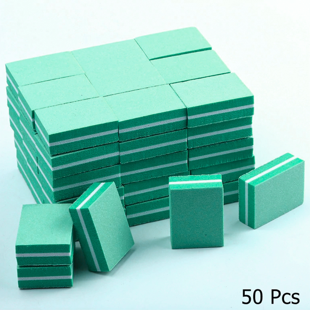 Disposable Nail Buffers Mini Nail Buffer Block Square Double Sided Sponge Nail Buffer 100-180 Grit 2WNBDG