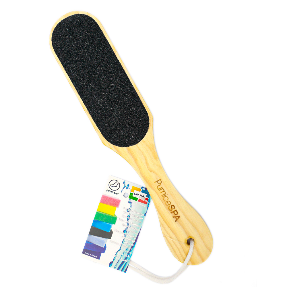 Double-sided Wood Foot Rasp Dead Skin Callus Remover Foot File Exfoliating Brush Wooden Handle Pedicure Scrubber DSCR01