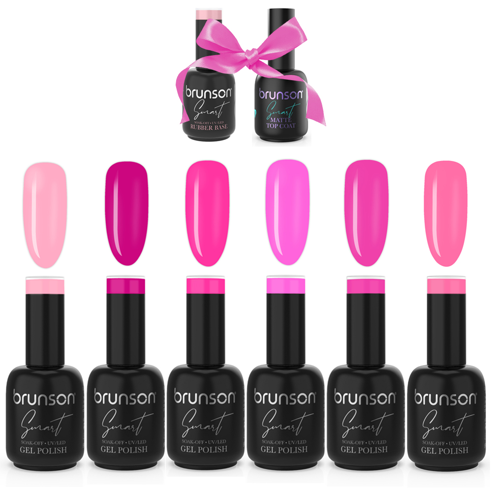 Brunson Pink Gel Nail Polish Kit