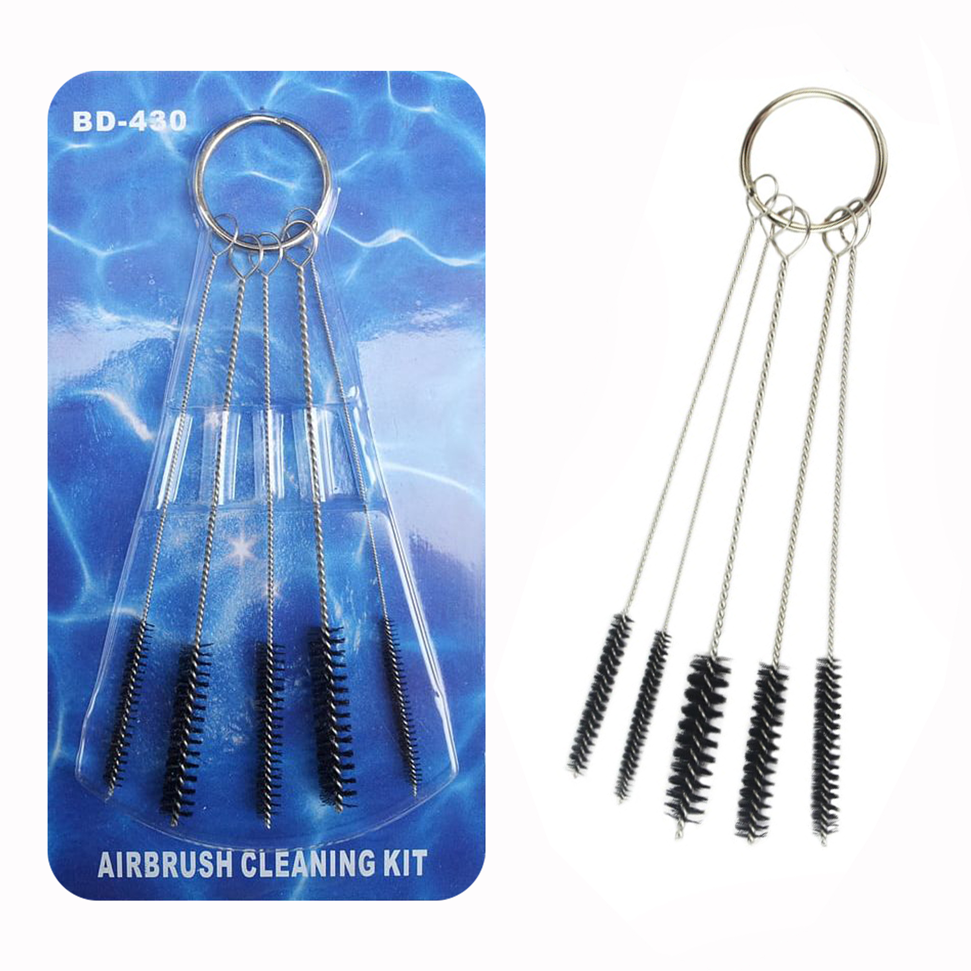 Airbrush Washing Tool Stainless Steel Brushes set ABCBF