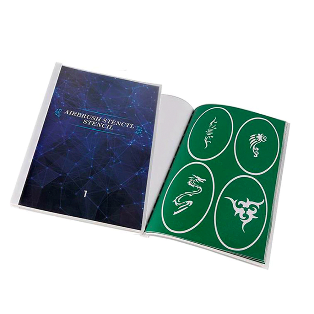 Adhesive Air Brush Airbrush Stencils Temporary Glitter Tattoo Book 1 (100 Designs) ABS1